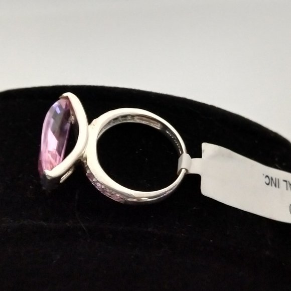 6ct+ Pink Cubic Zirconia Cocktail Ring in Sterling - Picture 4 of 11